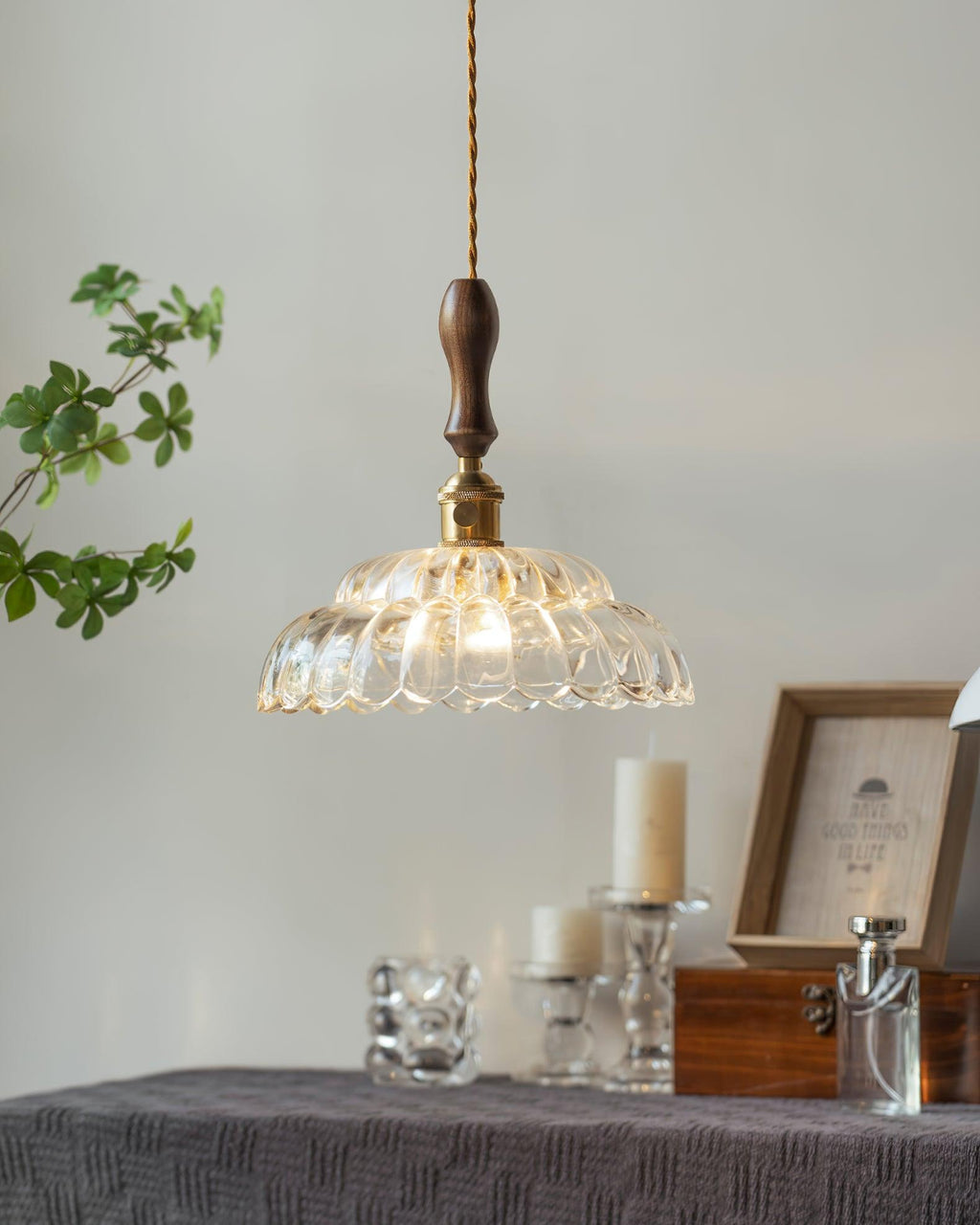 Suspension Tivoli suspension décorative en verre transparent – Klaross