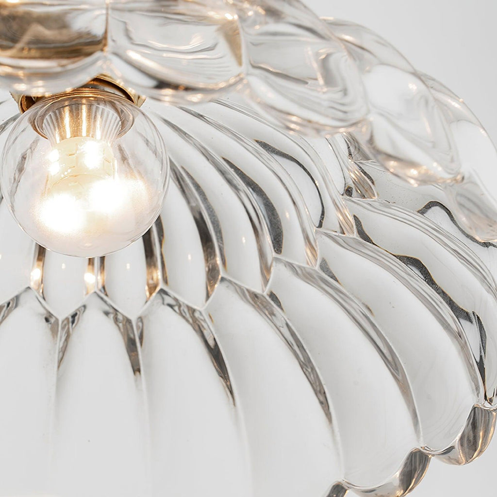 Suspension Tivoli vue de profil en verre transparent – Klaross