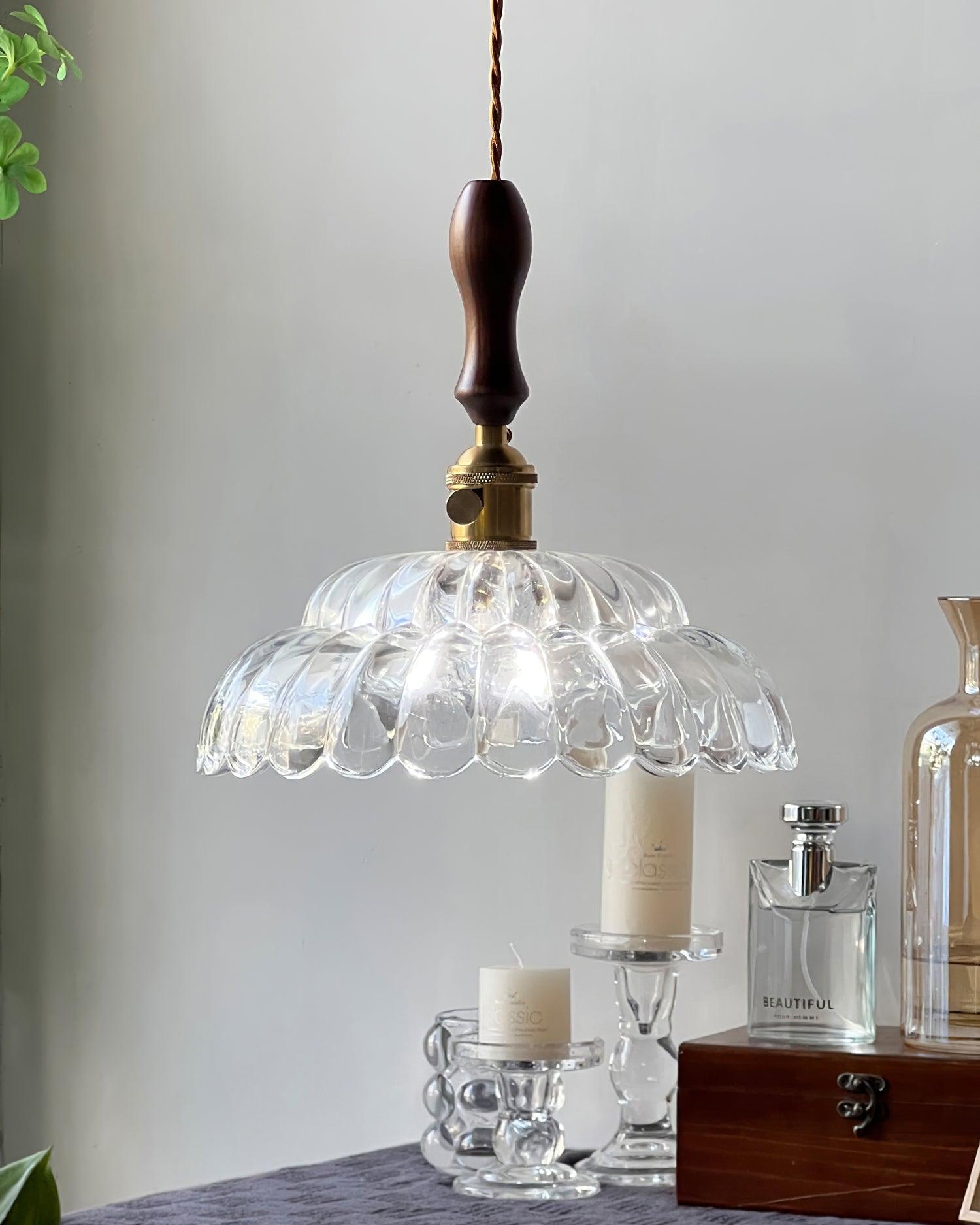 Suspension Tivoli éclairage décoratif en verre transparent – Klaross