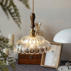 Suspension en verre transparent Tivoli en ambiance, éclairage salon – Klaross