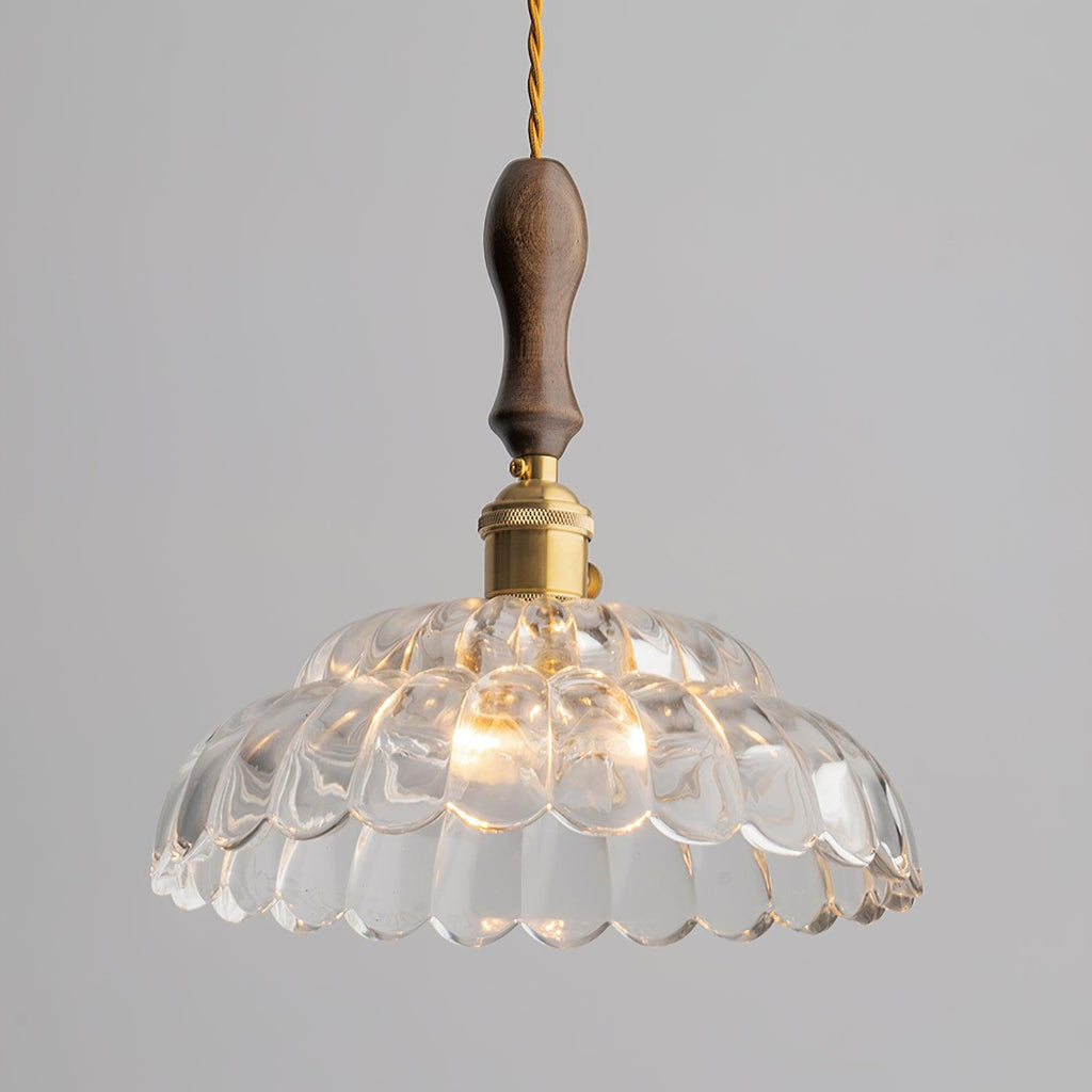 Suspension Tivoli détail abat-jour en verre transparent – Klaross