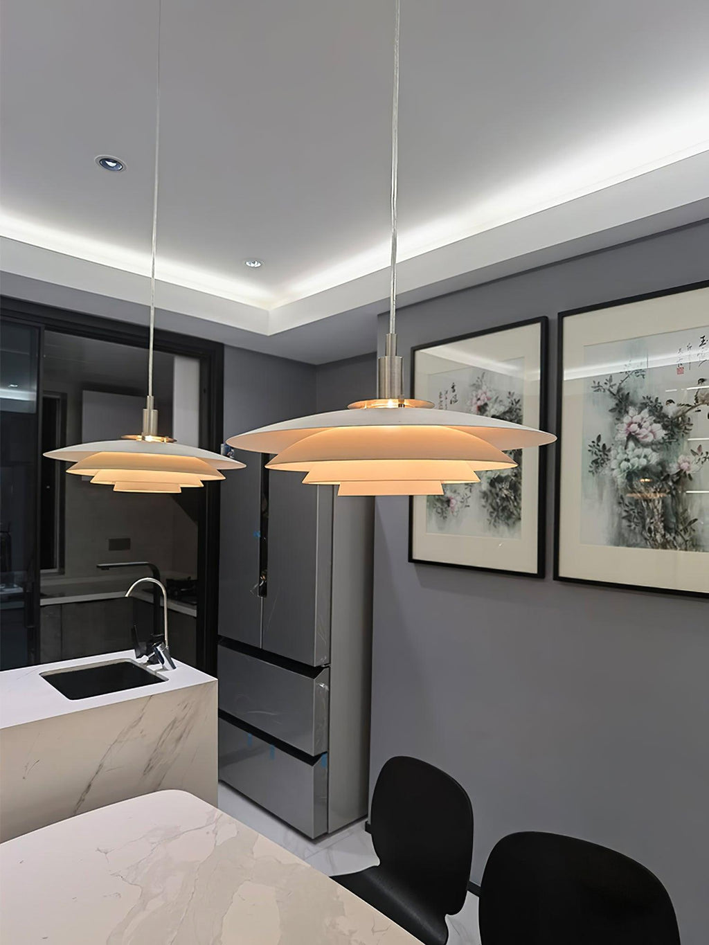 Suspension design TAXOV en métal – luminaire design salon – Klaross