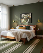 Suspension en verre texturé Rosalba en ambiance, éclairage chambre – Klaross