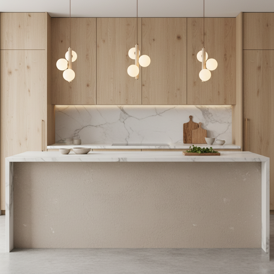 Suspension Viviana mise en situation en verre opalin – Klaross