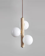 Suspension Viviana vue détail finition en verre opalin – Klaross