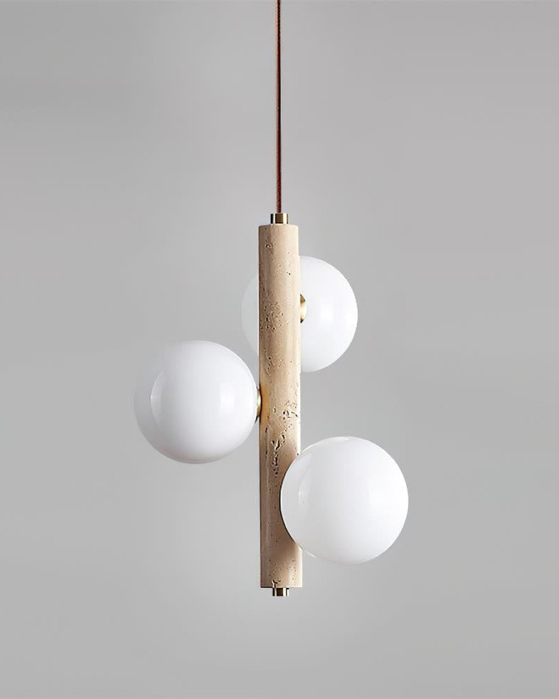 Suspension Viviana vue détail finition en verre opalin – Klaross
