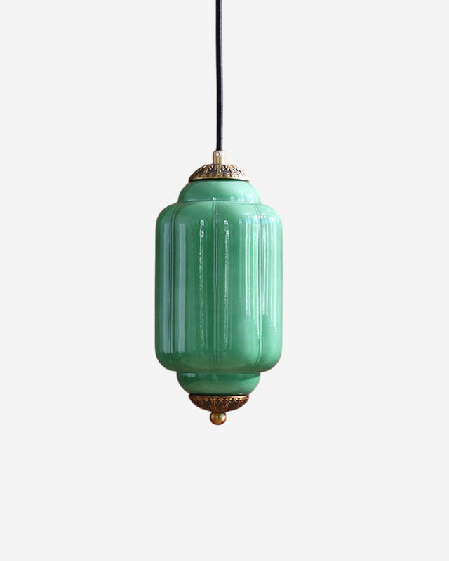 Suspension en verre cannelé Donatella, luminaire design pour salon et entrée – Klaross