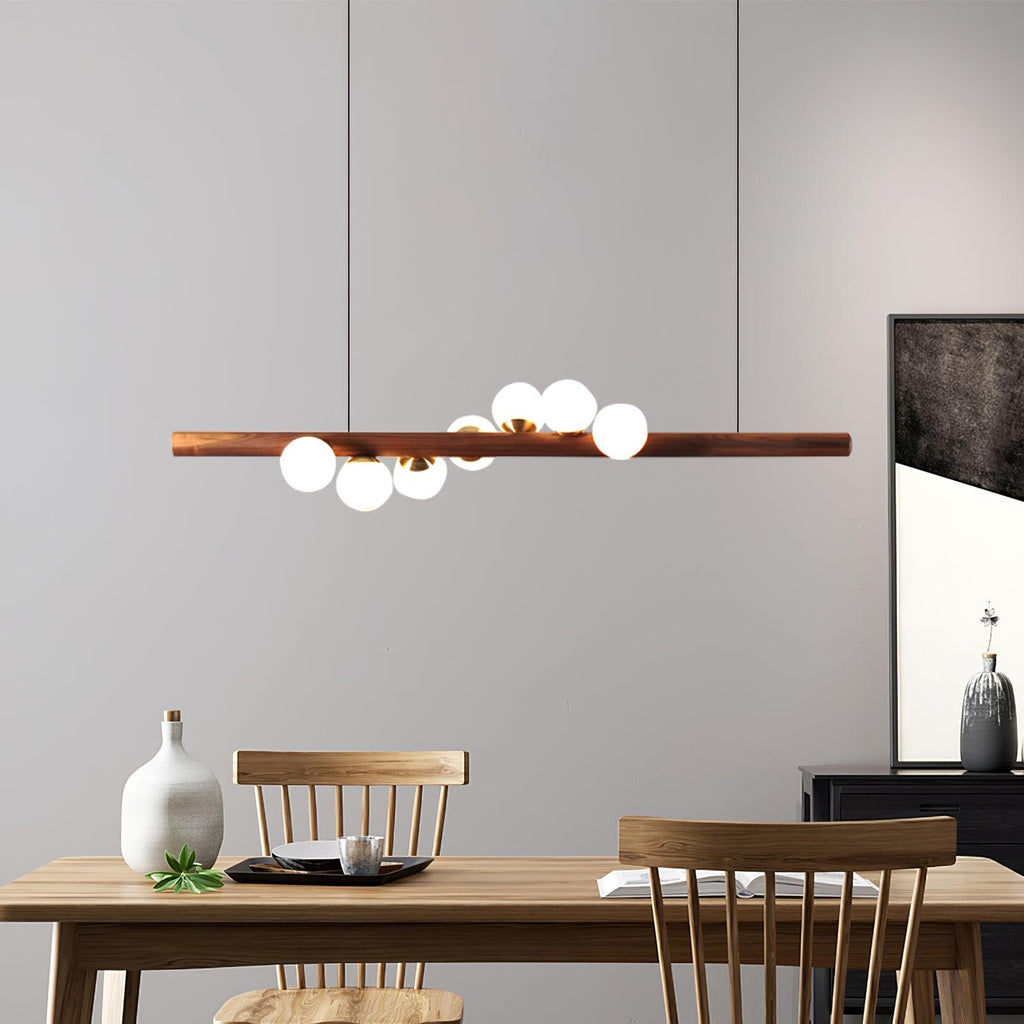 Suspension nordique WOXEN en verre – luminaire design salon – Klaross