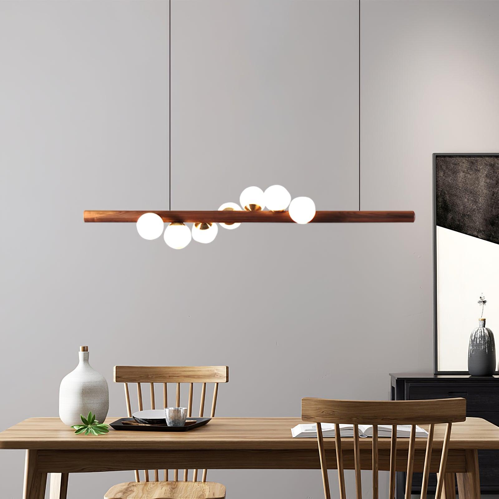 Suspension nordique WOXEN en verre – luminaire design salon – Klaross