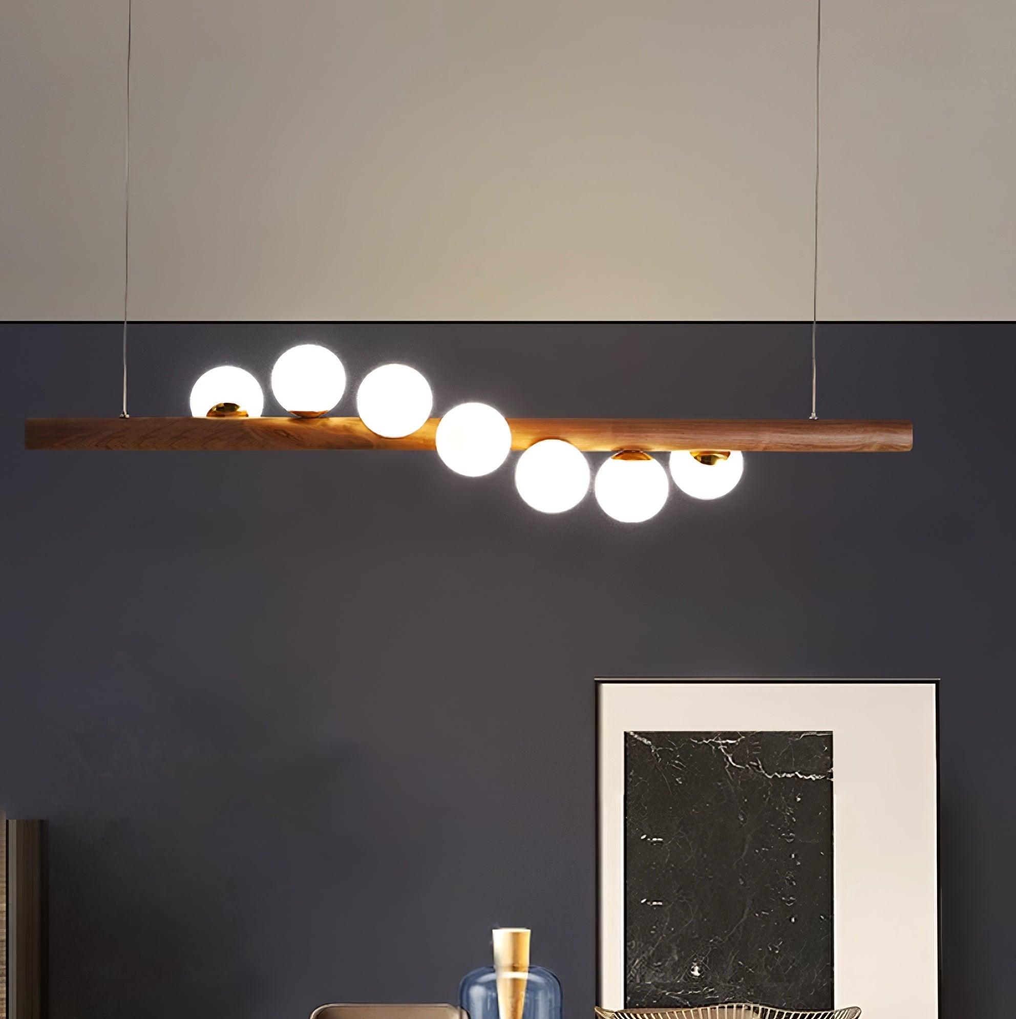 Suspension nordique WOXEN en verre – luminaire design salon – Klaross