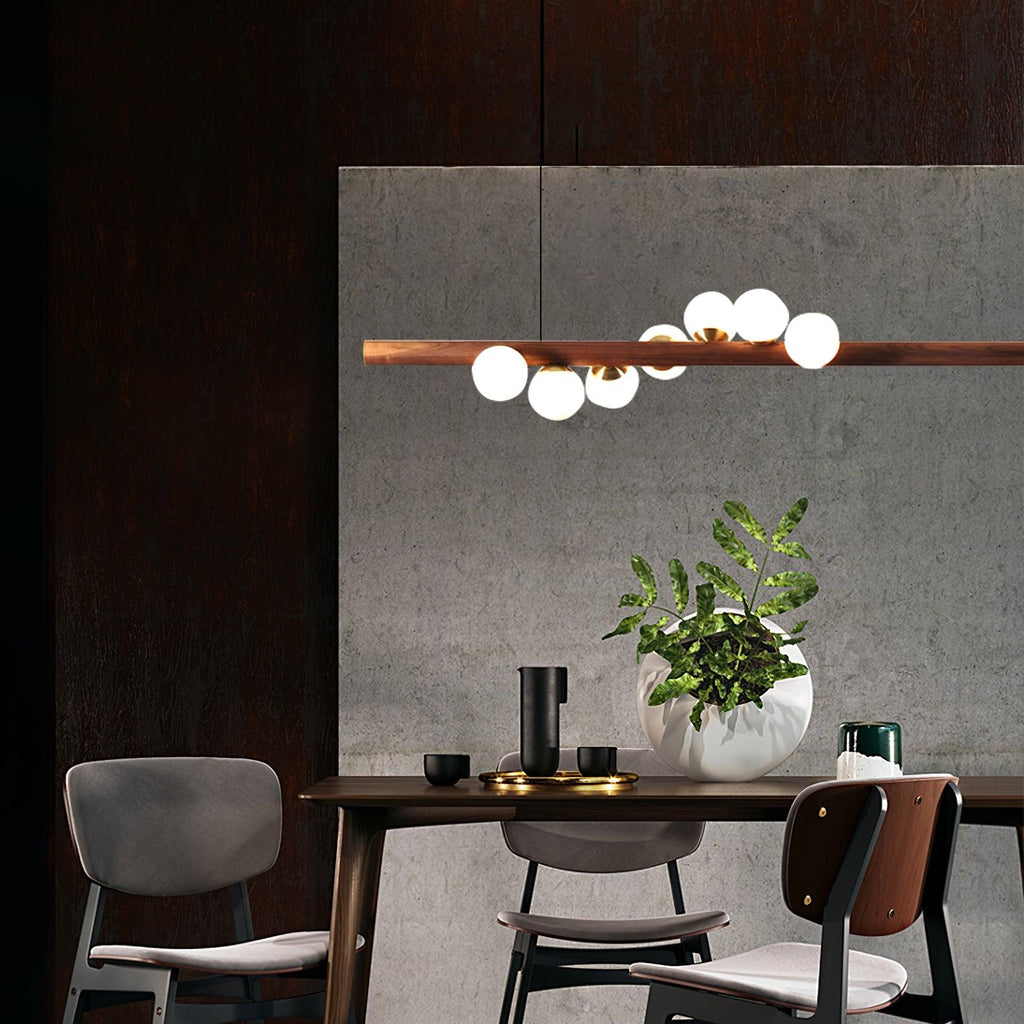 Suspension nordique WOXEN en verre – luminaire design salon – Klaross