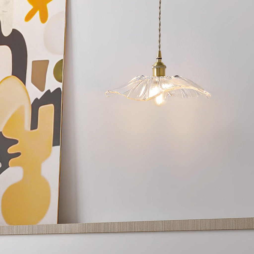 Suspension Wistéria ambiance chaleureuse en verre transparent – Klaross