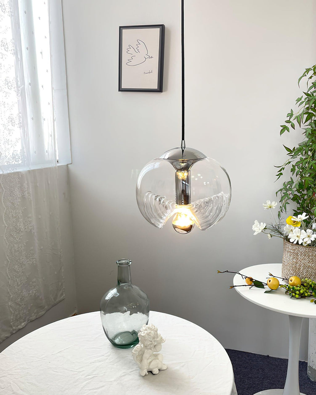 Suspension Miranda éclairage décoratif en verre transparent – Klaross