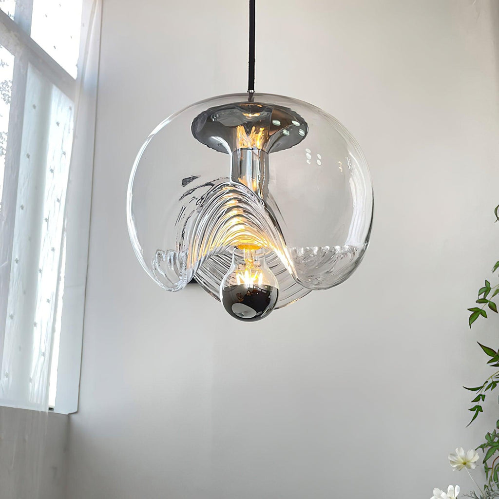 Suspension Miranda vue d'ensemble en verre transparent – Klaross