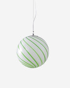 Suspension en verre soufflé à la main Pénélope, luminaire design pour salon et entrée – Klaross