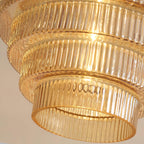 Suspension Kalinda en ambiance intérieure en verre strié – Klaross