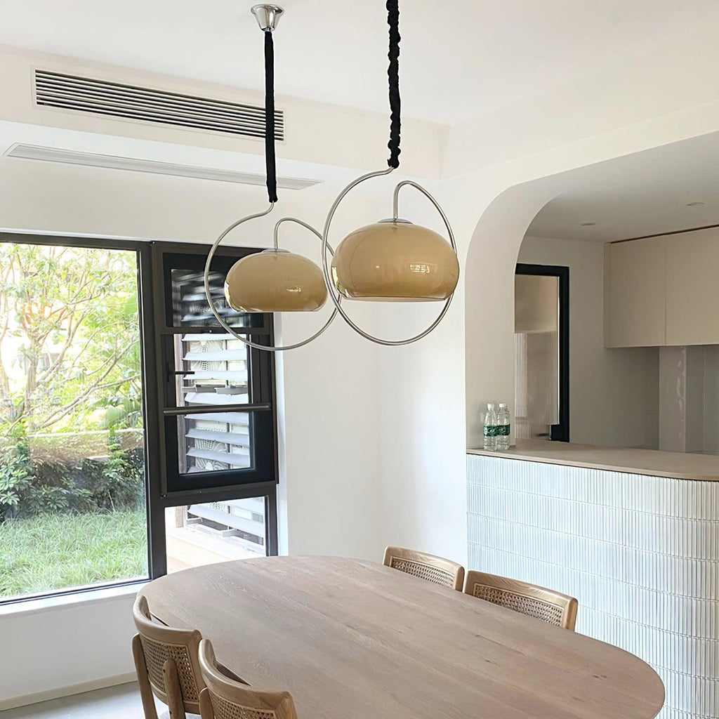 Suspension design MOXEL en verre – luminaire design cuisine – Klaross
