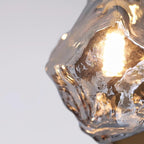 Suspension Diamanta vue d'ensemble en verre ambré – Klaross