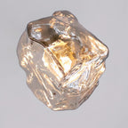 Suspension Diamanta vue de profil en verre ambré – Klaross