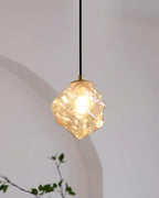 Suspension Diamanta éclairage décoratif en verre ambré – Klaross