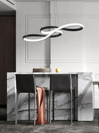 Suspension minimaliste EVOXE en aluminium – luminaire design salon – Klaross