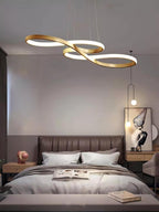 Suspension minimaliste EVOXE en aluminium – luminaire design salon – Klaross