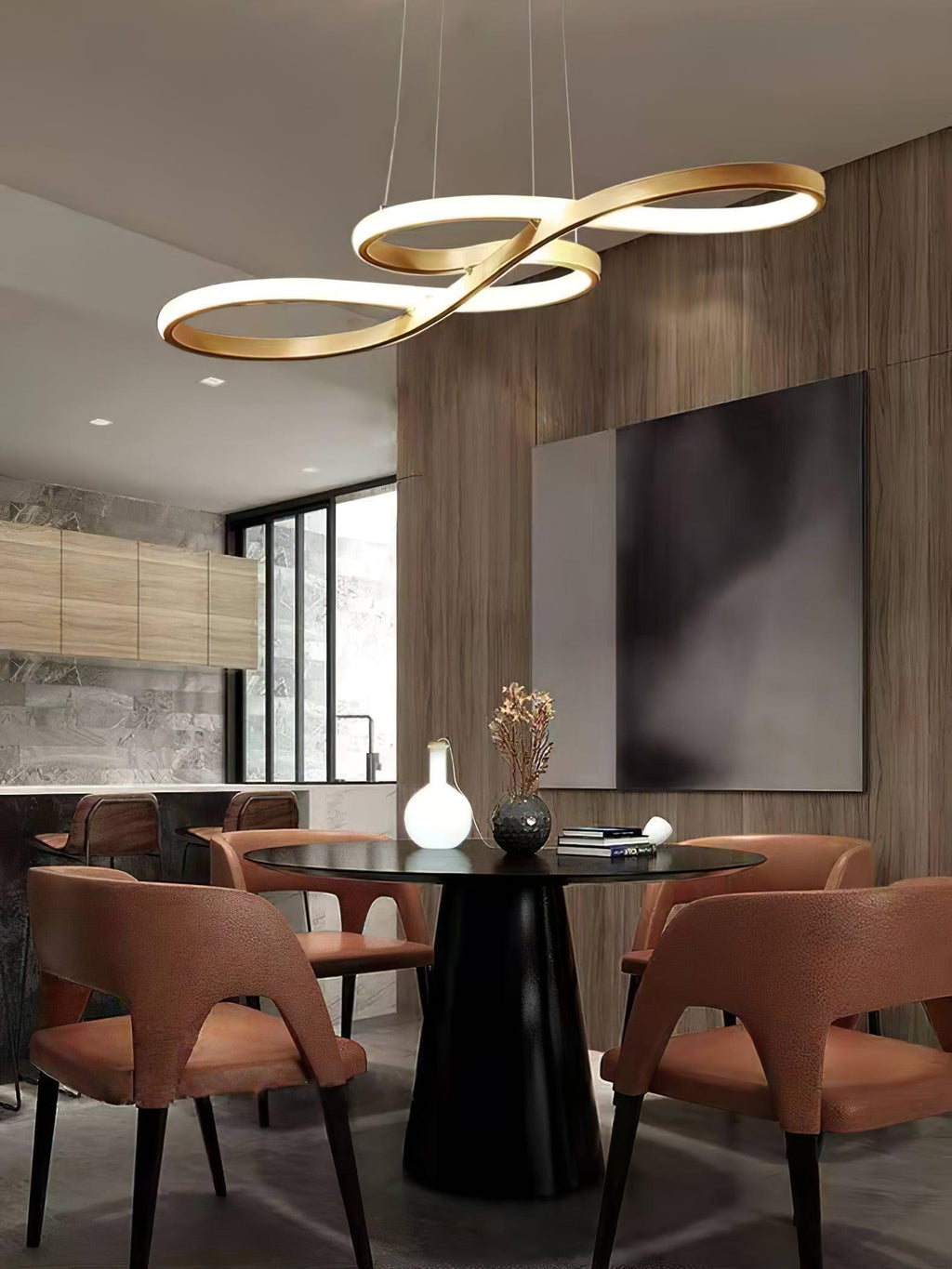 Suspension minimaliste EVOXE en aluminium – luminaire design salon – Klaross
