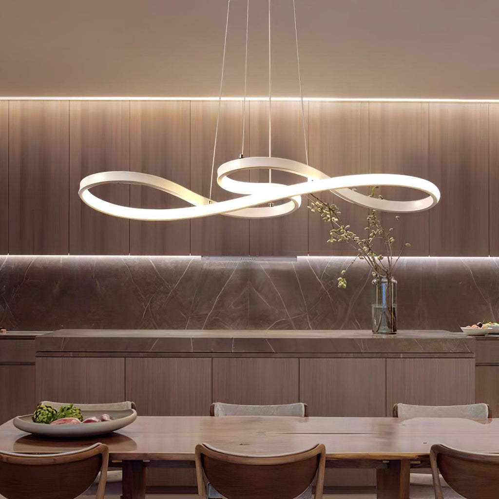 Suspension minimaliste EVOXE en aluminium – luminaire design salon – Klaross