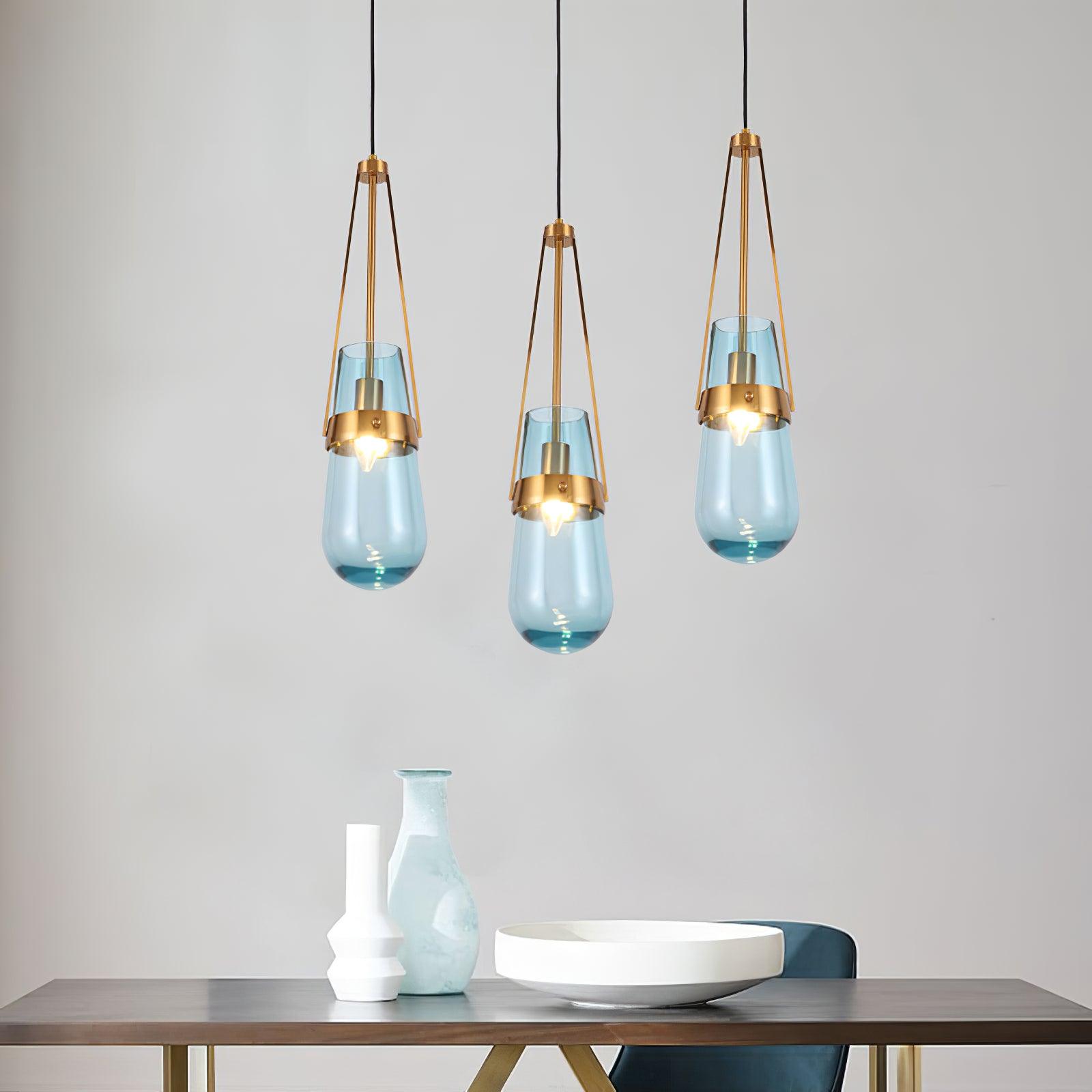 Suspension minimaliste DROXE en verre – luminaire design salon – Klaross