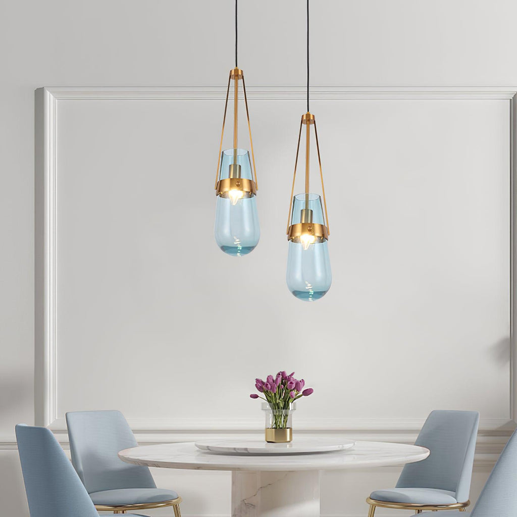 Suspension minimaliste DROXE en verre – luminaire design salon – Klaross