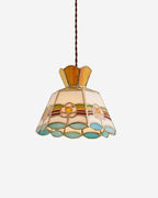 Suspension en vitrail Thaïs, luminaire design pour salle à manger et cuisine – Klaross