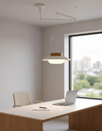 Suspension Hortense en ambiance intérieure en verre opalin – Klaross