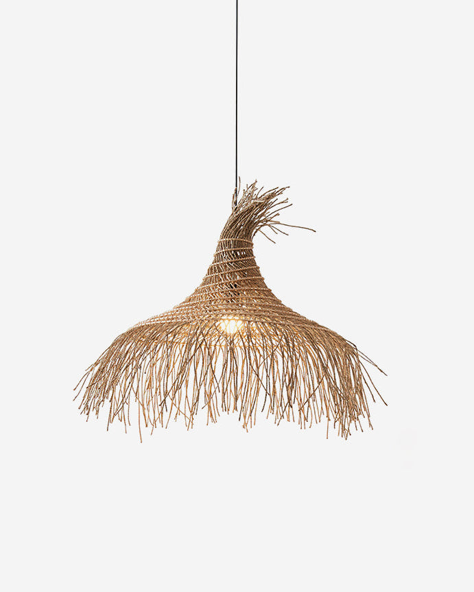 Suspension BOHEMA rotin naturel – luminaire bohème salon – Klaross