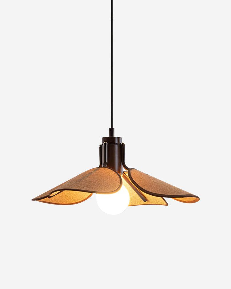 Suspension CALIRA rotin naturel – luminaire design salon – Klaross