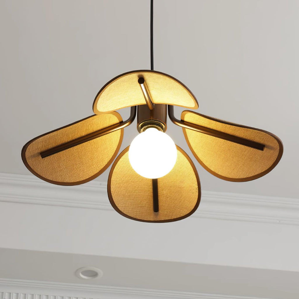Suspension CALIRA rotin luminaire naturel – Klaross