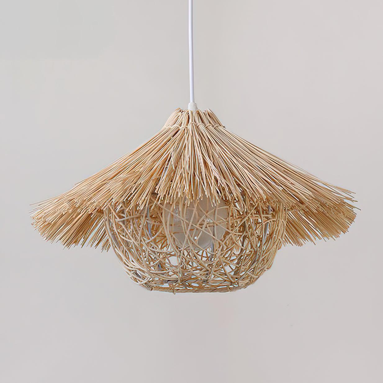 Suspension CHAPAN paille luminaire salle à manger – Klaross