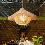 Suspension CHAPAN luminaire paille éclairage naturel – Klaross