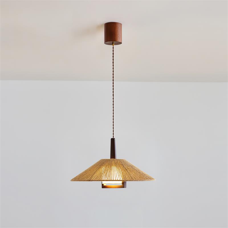 Suspension CONIRA rotin vue ensemble – Klaross