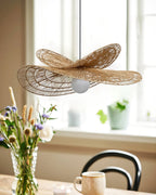 Suspension FLORA rotin luminaire salle à manger – Klaross
