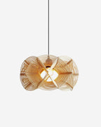 Suspension GOLVAR rotin vague – luminaire design salon – Klaross