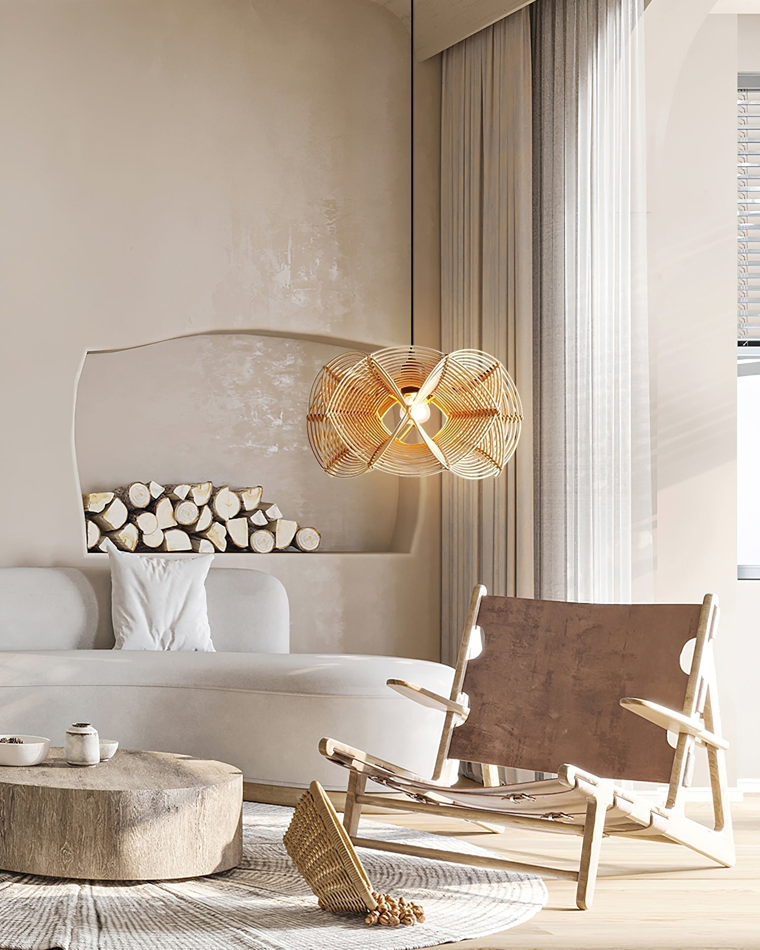 Suspension GOLVAR rotin ambiance chaleureuse – Klaross
