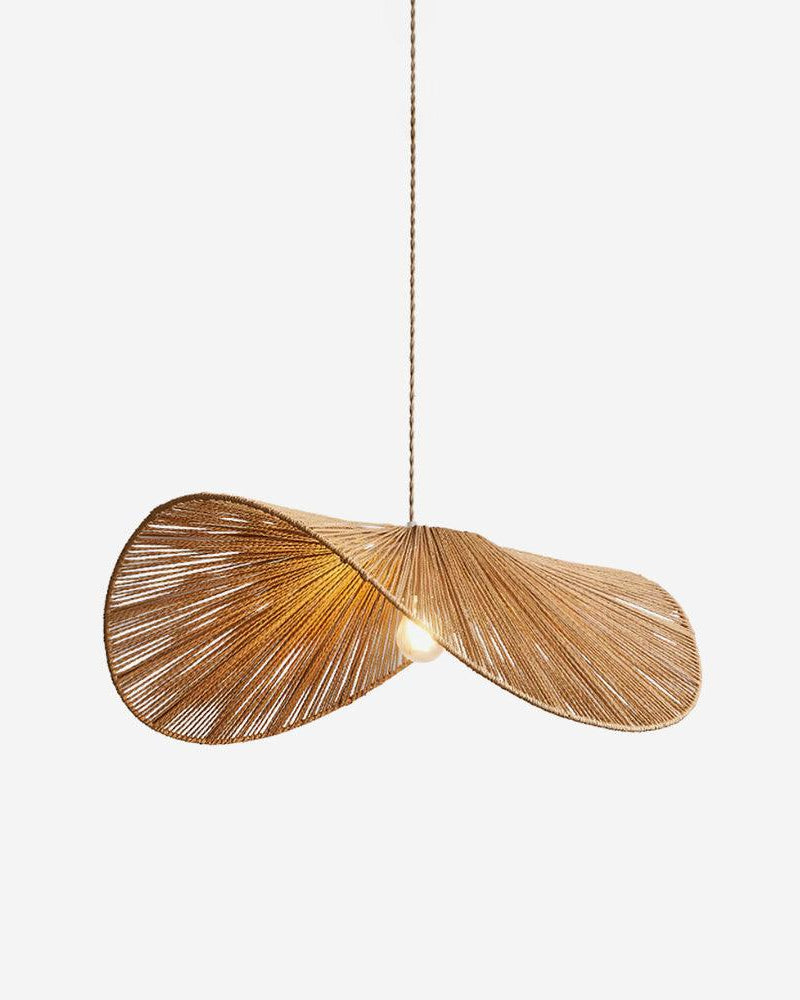 Suspension NATIRA paille chapeau – luminaire design salon – Klaross