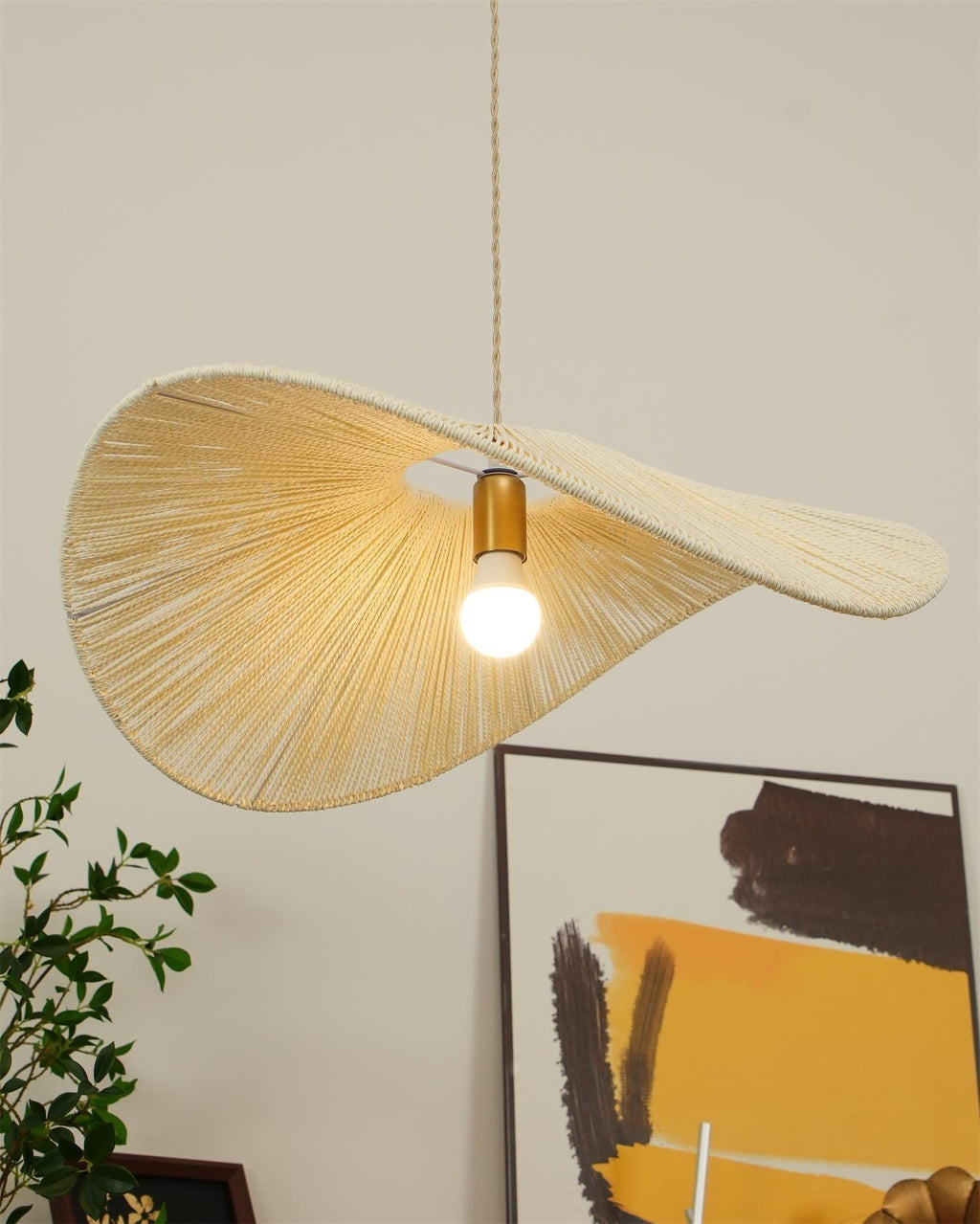 Suspension NATIRA paille dimensions schéma – Klaross