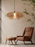Suspension PELORA rotin vue ensemble – Klaross