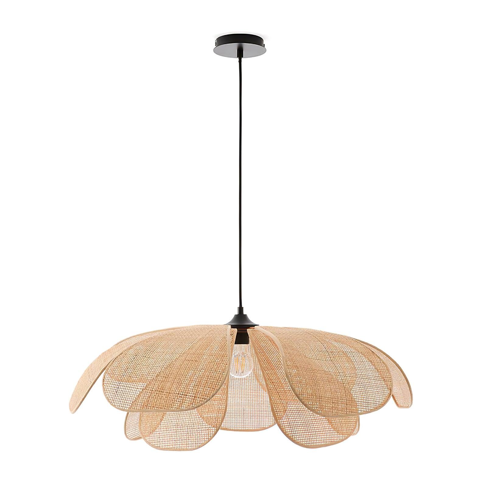 Suspension PELORA rotin détail texture – Klaross