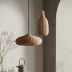 Suspension SAVELO luminaire rotin éclairage doux – Klaross