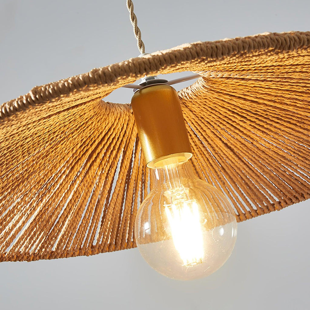 Suspension SOLIRA rotin éclairage naturel – Klaross