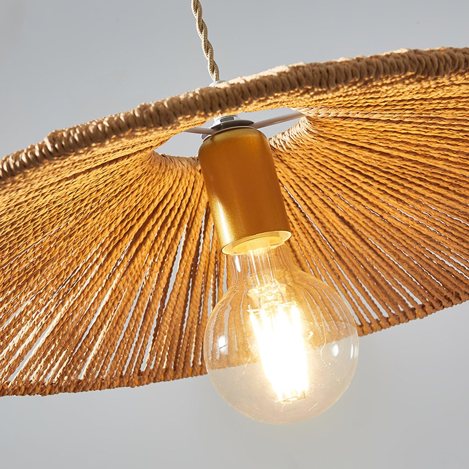 Suspension SOLIRA rotin éclairage naturel – Klaross