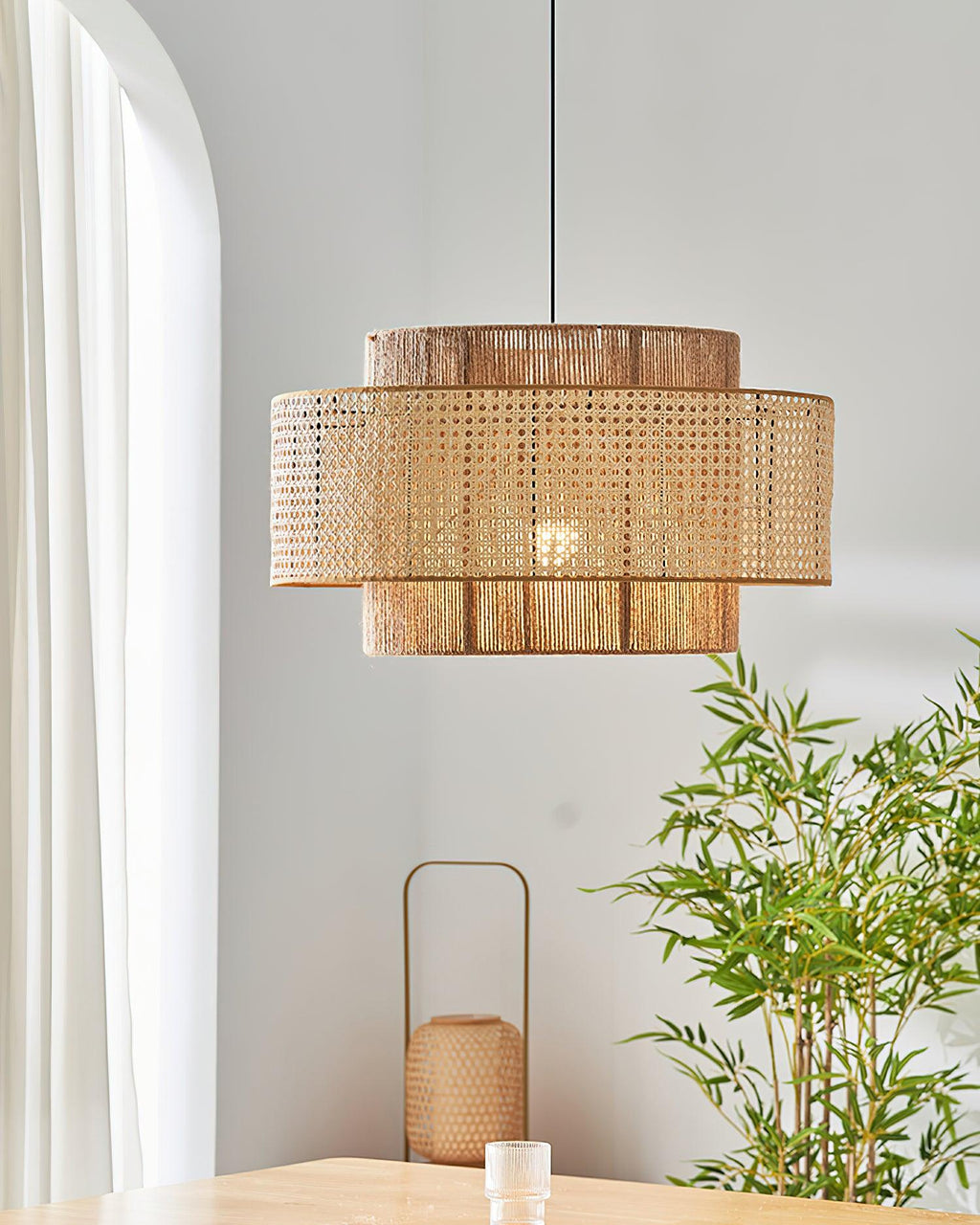 Suspension TRIEL rotin ambiance chaleureuse – Klaross