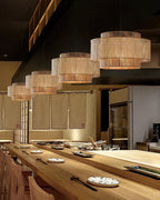 Suspension TRIEL luminaire design rotin – Klaross